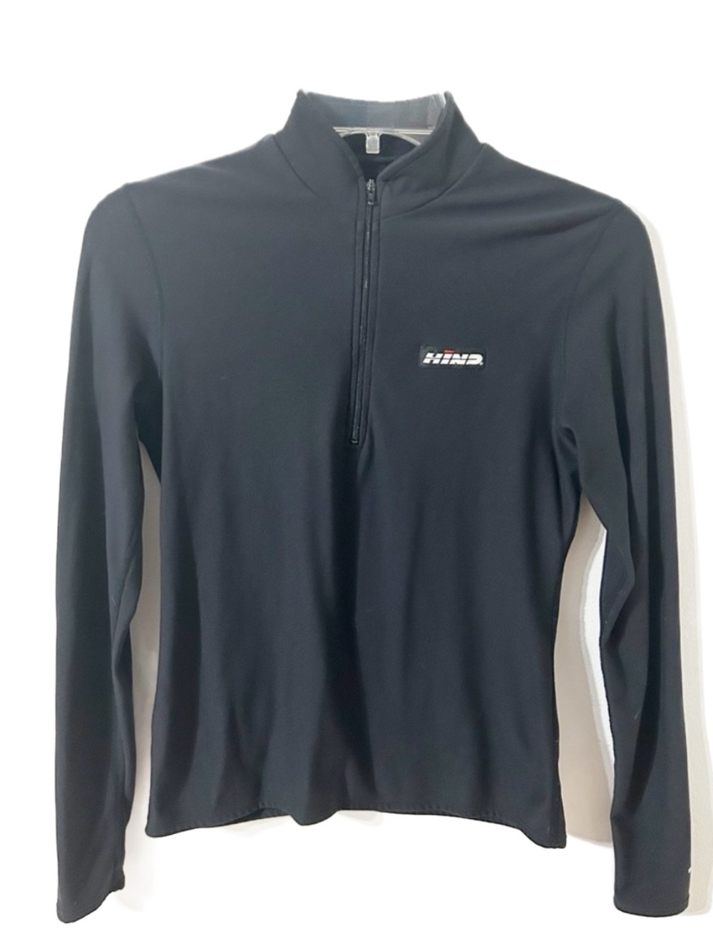 Hind DryLete Black 1/4-Zip Long Sleeve Performance Top Mock Turtleneck Size S 🖤
